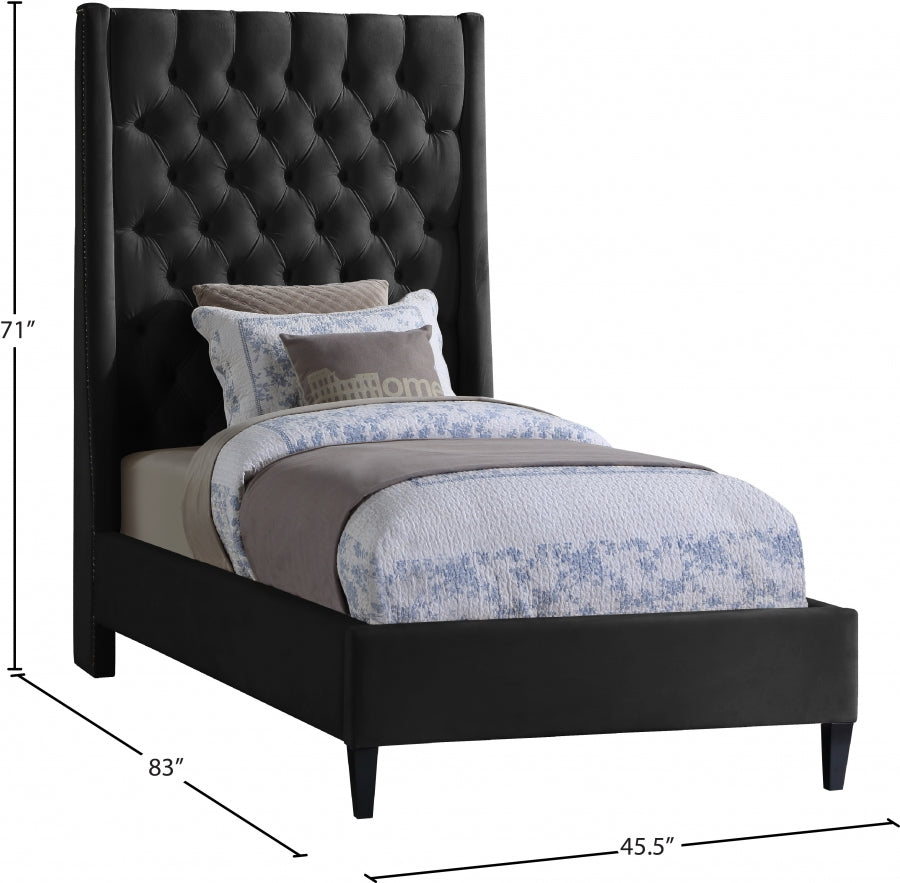 Lit en velours Fritz
