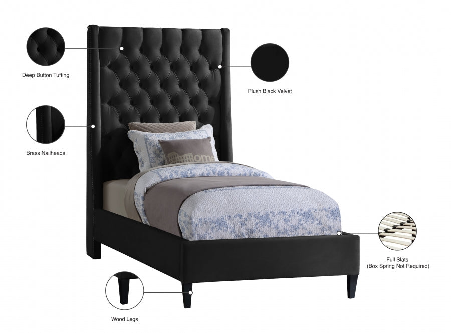 Lit en velours Fritz