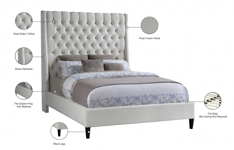 Lit en velours Fritz