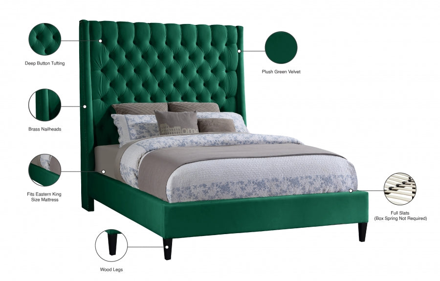 Lit en velours Fritz