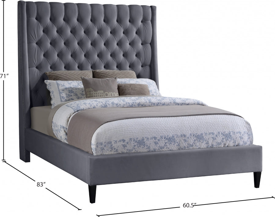 Lit en velours Fritz