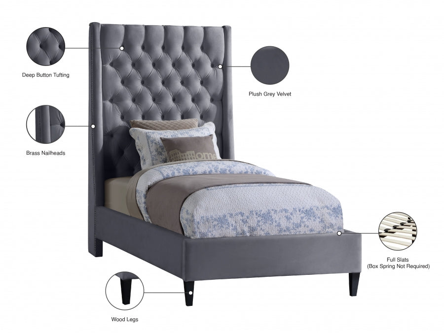 Lit en velours Fritz