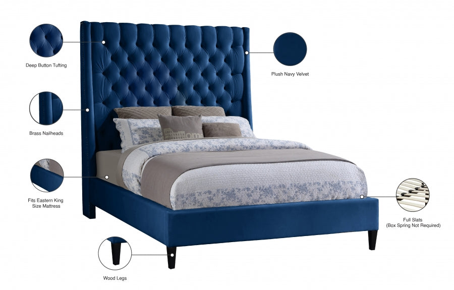 Lit en velours Fritz