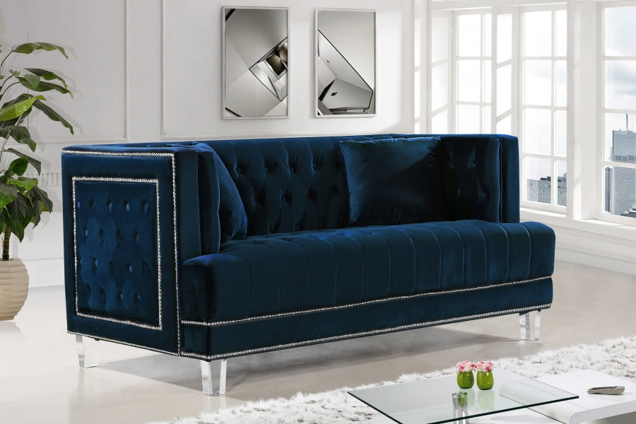Causeuse en velours Lucas 