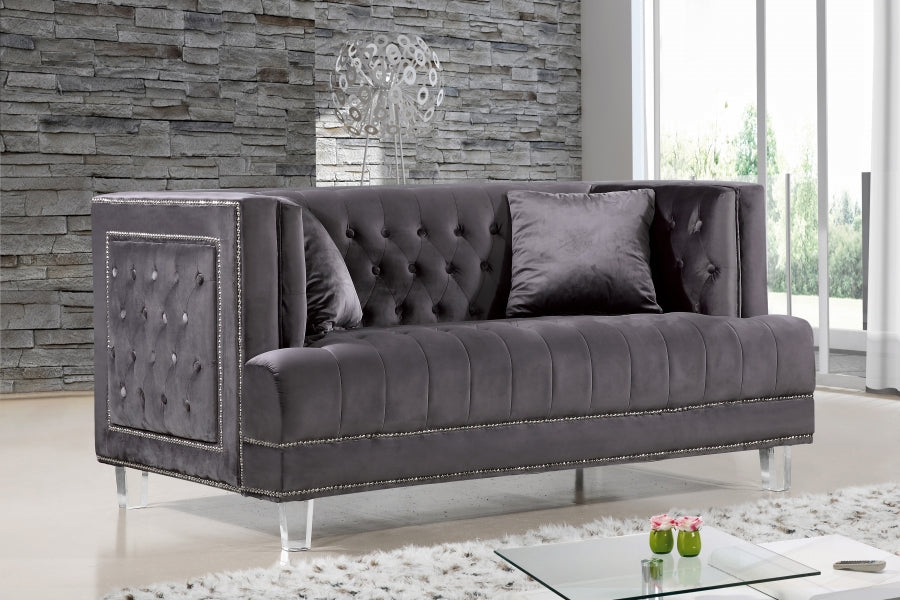 Causeuse en velours Lucas 