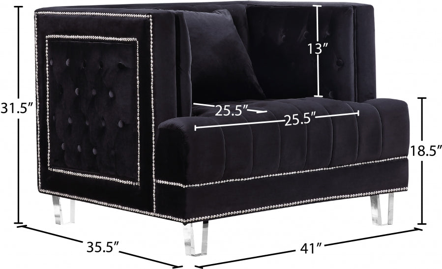 Chaise Lucas en velours