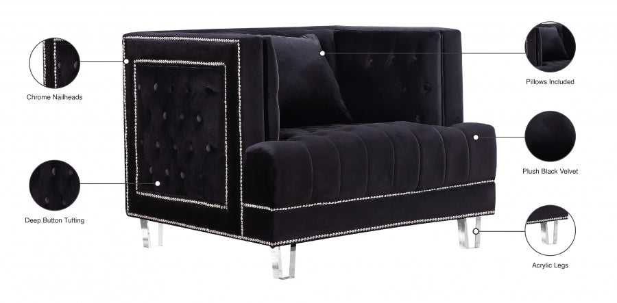 Chaise Lucas en velours