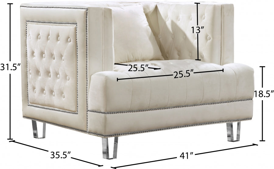 Chaise Lucas en velours