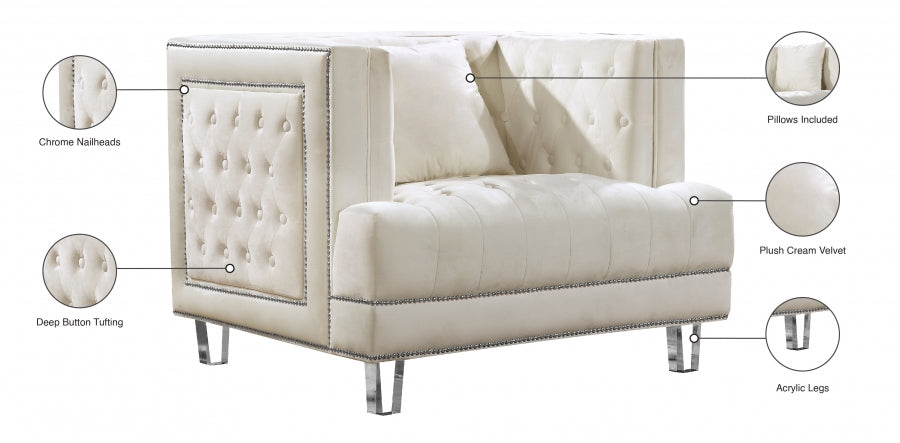 Chaise Lucas en velours