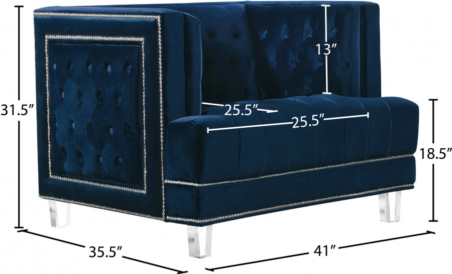 Chaise Lucas en velours