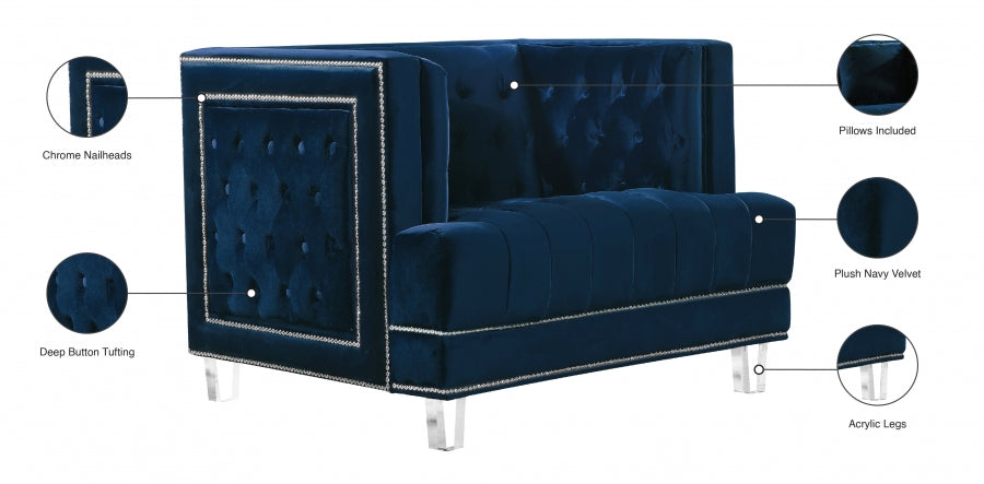 Chaise Lucas en velours