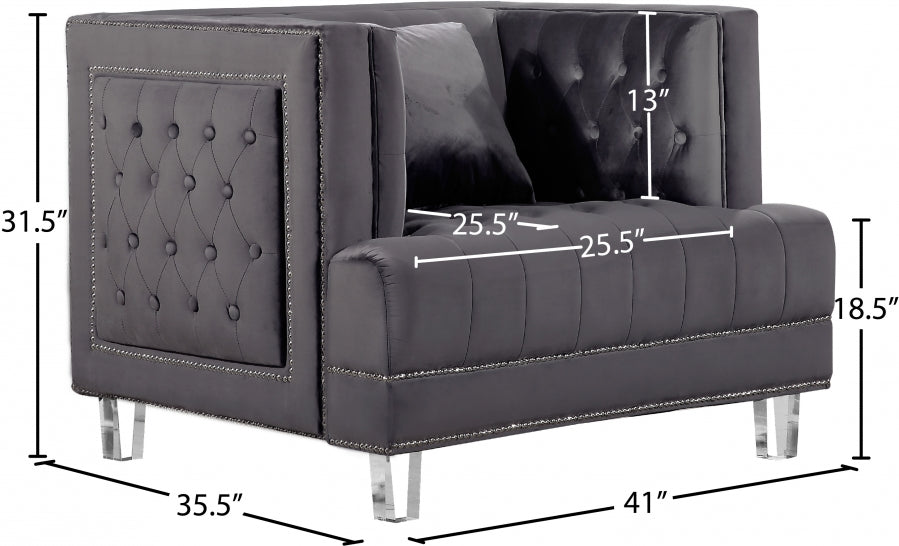 Chaise Lucas en velours