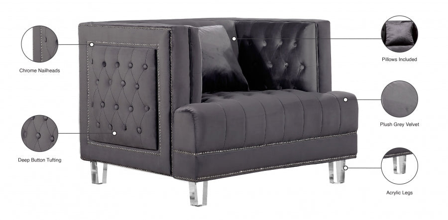 Chaise Lucas en velours
