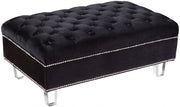 Pouf en velours Lucas