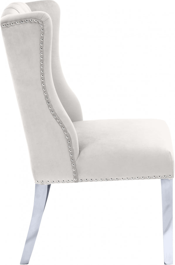 Chaise de salle à manger en velours Suri