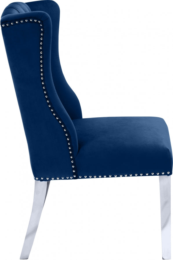 Chaise de salle à manger en velours Suri