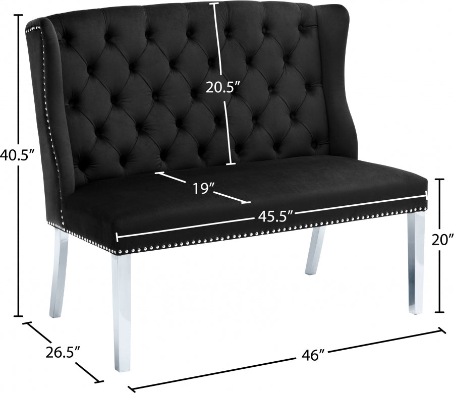 Banc de canapés en velours Suri