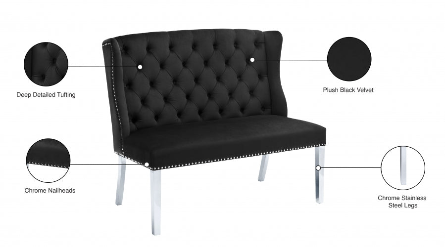 Banc de canapés en velours Suri