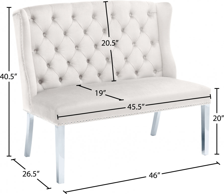 Banc de canapés en velours Suri