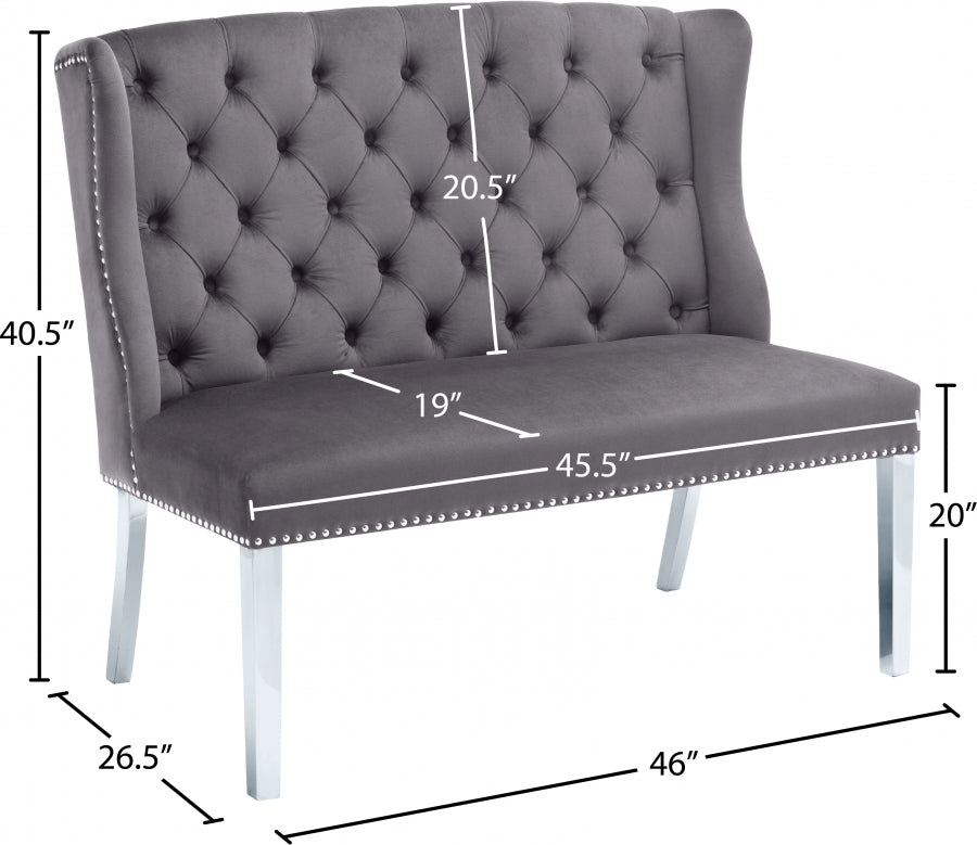 Banc de canapés en velours Suri