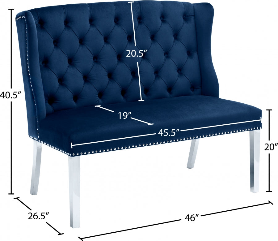 Banc de canapés en velours Suri