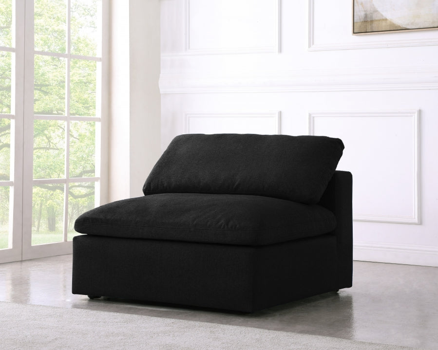 Chaise sans accoudoirs rembourrée en duvet Serene Linen Deluxe