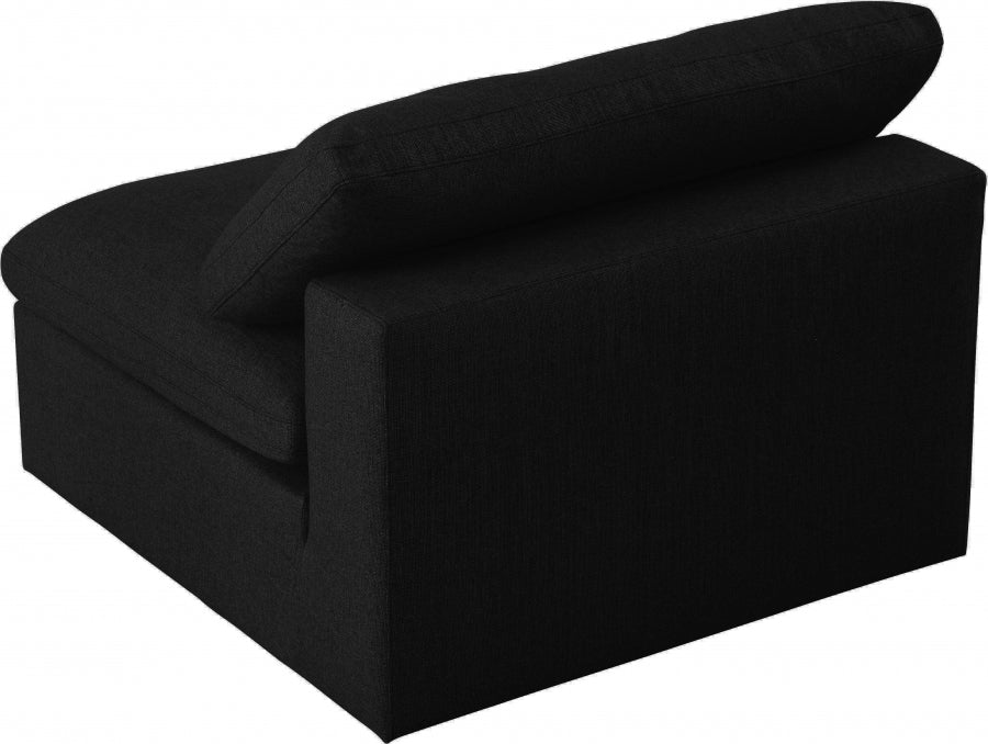 Chaise sans accoudoirs rembourrée en duvet Serene Linen Deluxe