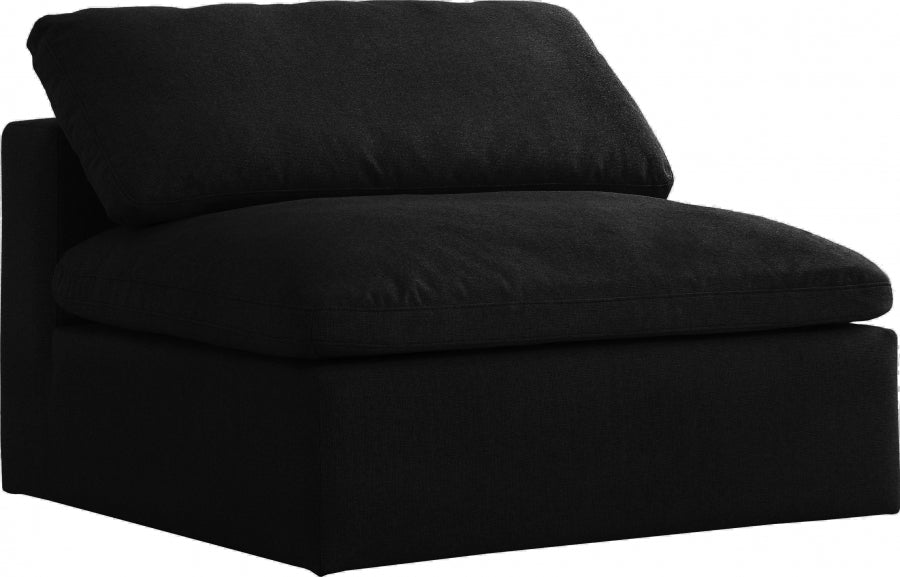 Chaise sans accoudoirs rembourrée en duvet Serene Linen Deluxe