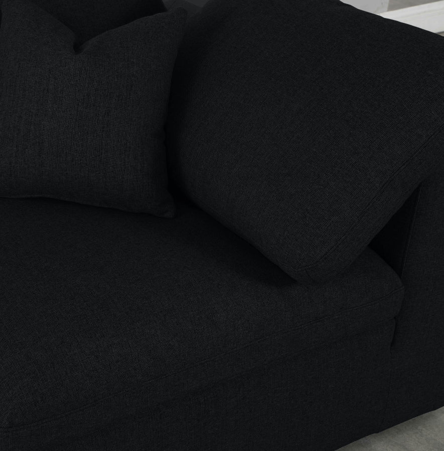 Chaise rembourrée en duvet modulaire de luxe Serene Linen
