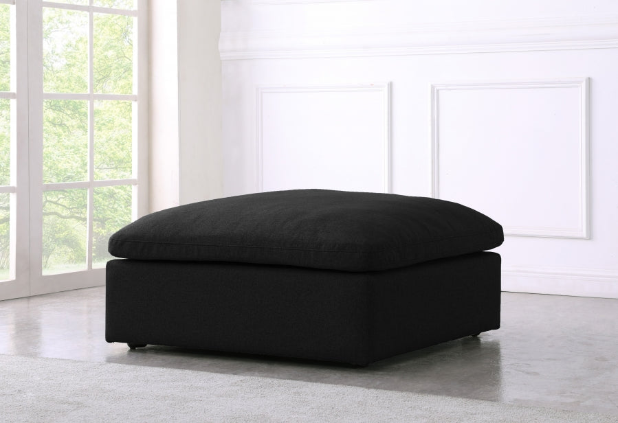 Serene Linen Deluxe Pouf rembourré en duvet modulable confortable comme un nuage 