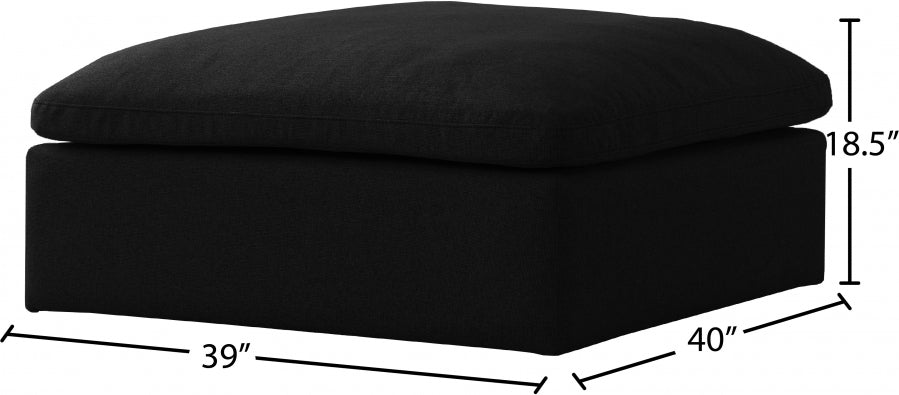 Serene Linen Deluxe Pouf rembourré en duvet modulable confortable comme un nuage 