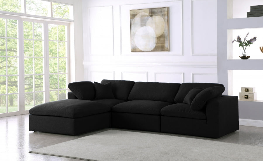 Sectionnel réversible rembourré en duvet Serene Linen Deluxe, confortable comme un nuage