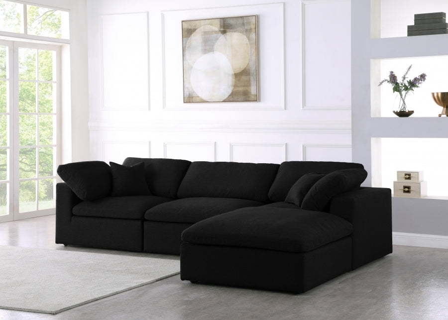 Sectionnel réversible rembourré en duvet Serene Linen Deluxe, confortable comme un nuage