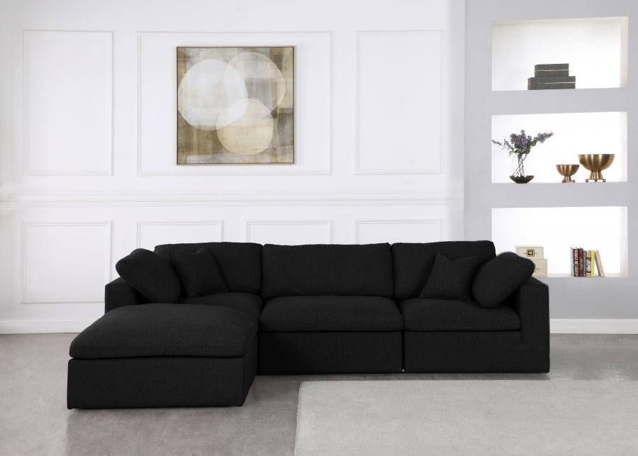 Sectionnel réversible rembourré en duvet Serene Linen Deluxe, confortable comme un nuage