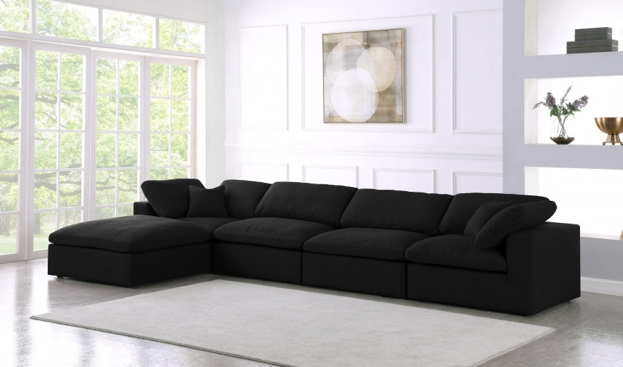 Sectionnel réversible rembourré en duvet Serene Linen Deluxe, confortable comme un nuage