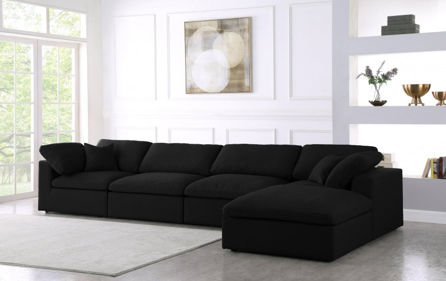 Sectionnel réversible rembourré en duvet Serene Linen Deluxe, confortable comme un nuage