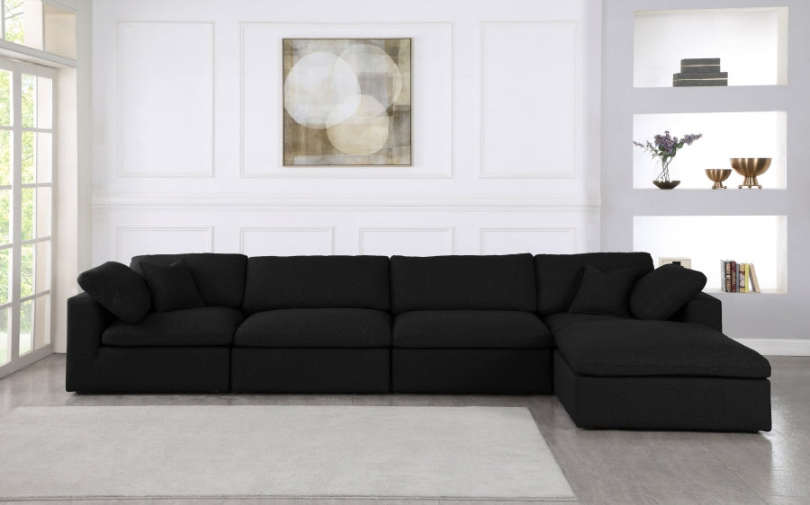 Sectionnel réversible rembourré en duvet Serene Linen Deluxe, confortable comme un nuage