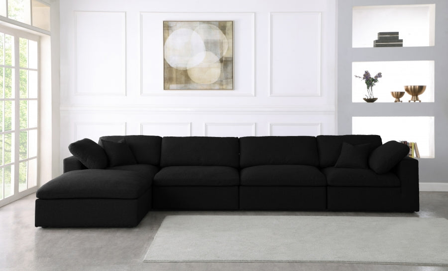 Sectionnel réversible rembourré en duvet Serene Linen Deluxe, confortable comme un nuage