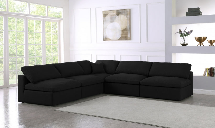 Sectionnel rembourré en duvet Serene Linen Deluxe, confortable comme un nuage