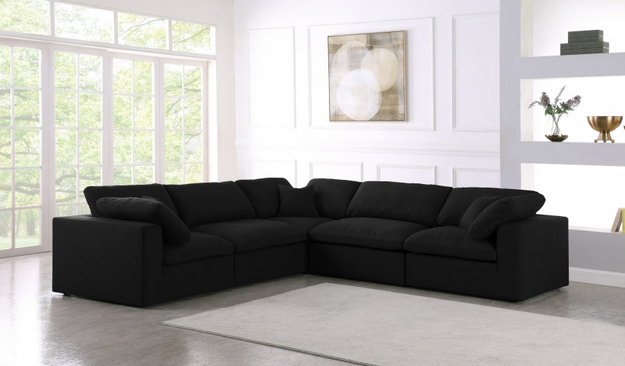 Sectionnel rembourré en duvet Serene Linen Deluxe, confortable comme un nuage