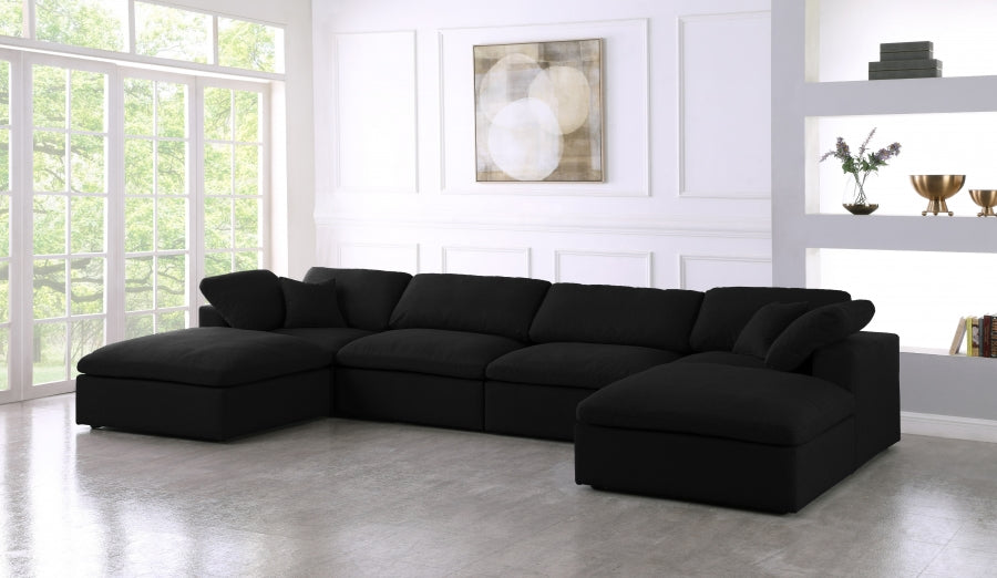 Sectionnel rembourré en duvet Serene Linen Deluxe, confortable comme un nuage