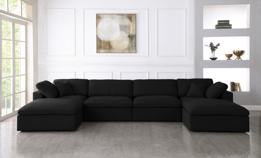 Sectionnel rembourré en duvet Serene Linen Deluxe, confortable comme un nuage