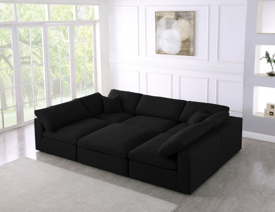 Sectionnel rembourré en duvet Serene Linen Deluxe, confortable comme un nuage
