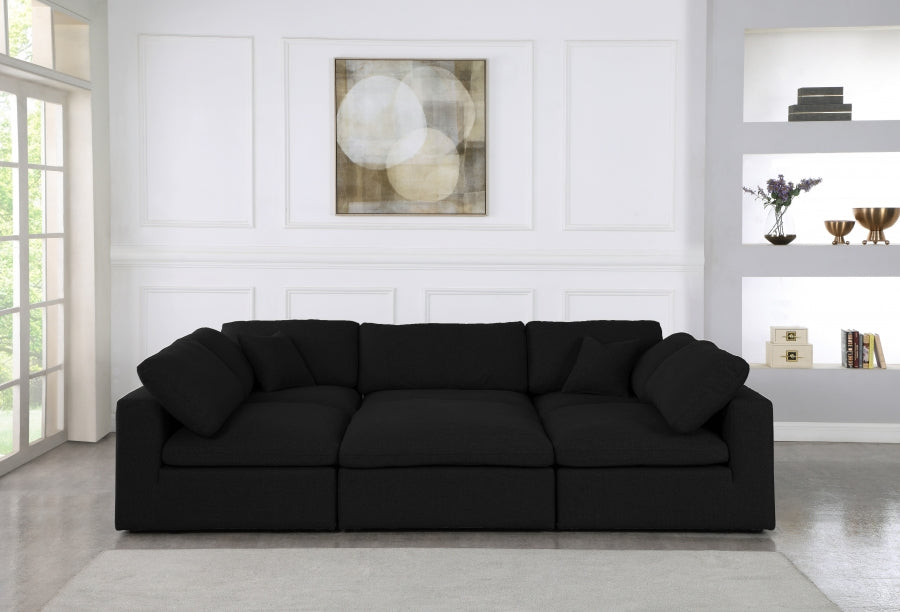 Sectionnel rembourré en duvet Serene Linen Deluxe, confortable comme un nuage