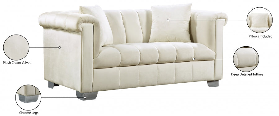 Causeuse en velours Kayla 
