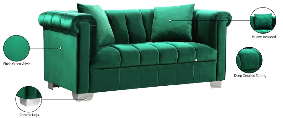 Causeuse en velours Kayla 