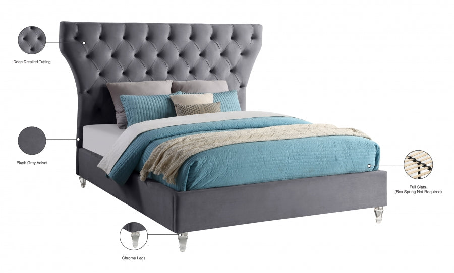 Lit en velours Kira