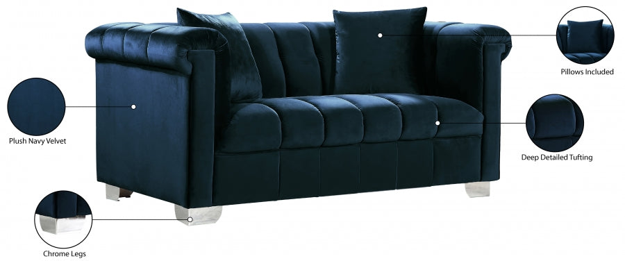 Causeuse en velours Kayla 