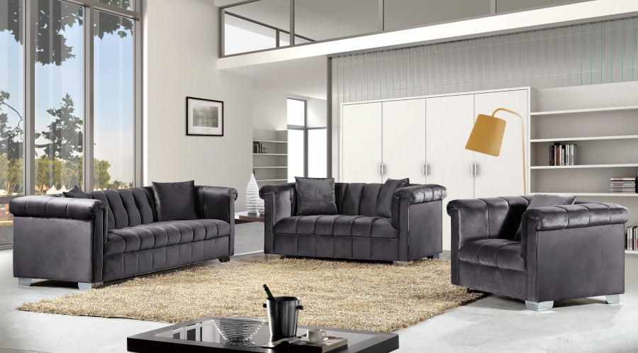 Causeuse en velours Kayla 