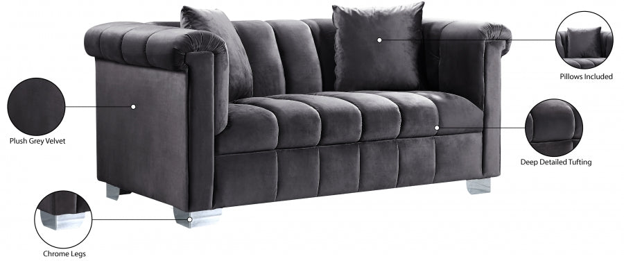 Causeuse en velours Kayla 